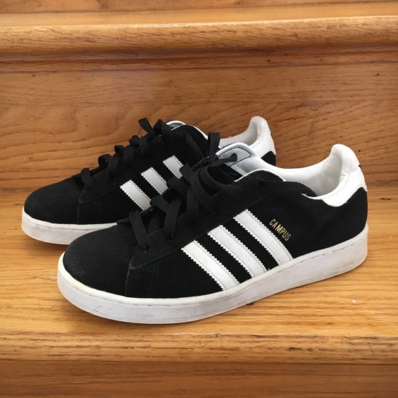 adidas black campus shoes
